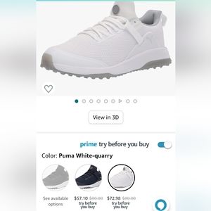 Puma GOLF shoes Mens 10.5 Fusion Evo White/Quarry